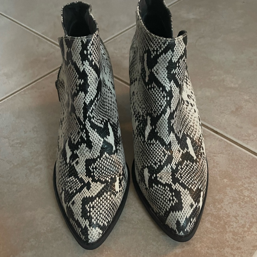 Seychelles faux-snake skin booties